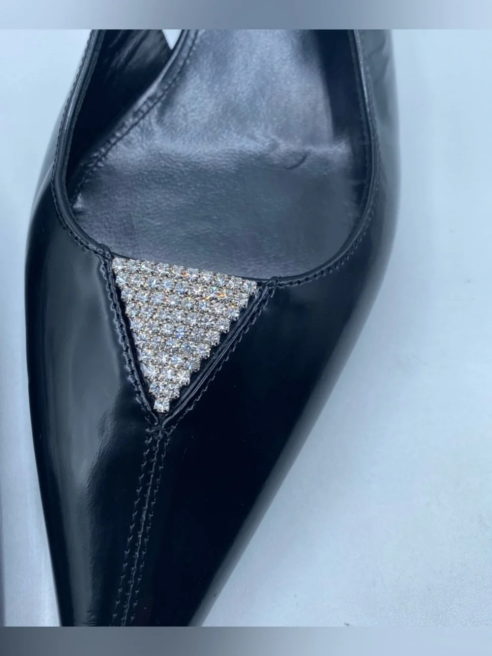 Saint Laurent Cherish Slingback Pumps with Crystal Accents - Picture 5 of 16